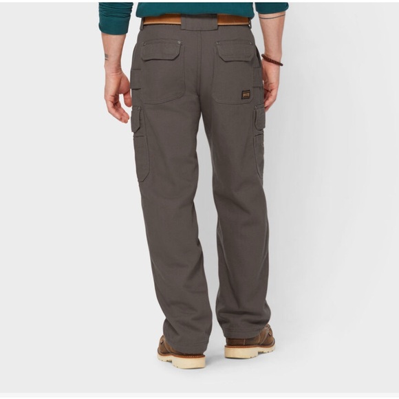 NWT - Duluth Trading Co Men's Dark Brown Fleece lined Cargo Pants: 38 x 34 - Picture 4 of 13